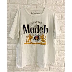 MODELO CERVEZA MEXICO MENS SHIRT SIZE XL WHITE SHORT SLEEVE BEER RIPPLE JUNCTION
